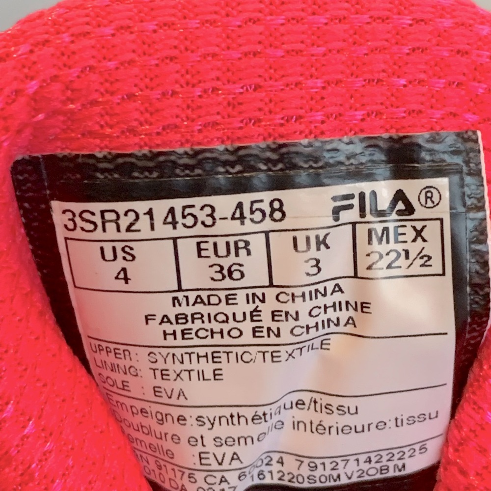 “FILA”, Girls, Size 4, Running Shoes - Picture 9 of 9